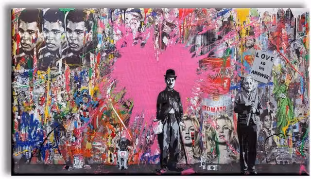 Quadro Canvas Contemporaneo Celebrity Signorbit Multicolore L: 140 cm, H: 100 cm