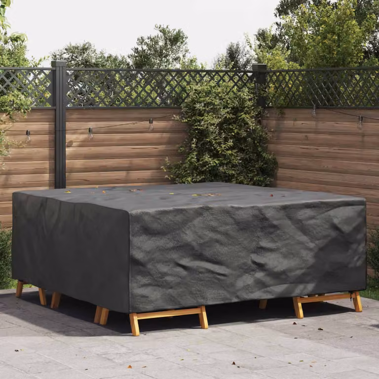 Copertura per mobili vidaXL impermeabile, colore nero, L 200 cm x P 200 cm x H 90 cm