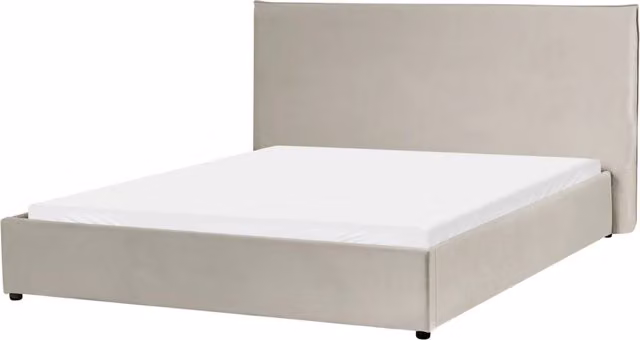 Letto matrimoniale ad acqua Beliani IT in velluto beige L/P: 160 x 200 cm