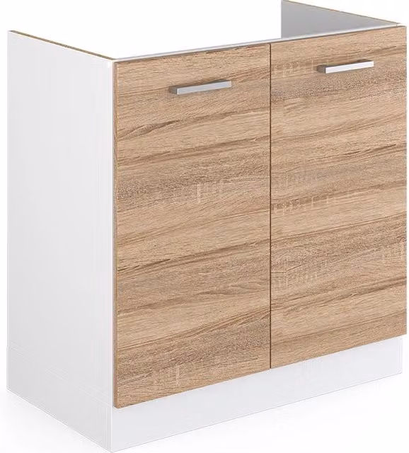 Base per lavello Vicco R-Line Sonoma con ante, finitura opaca, L: 80 cm