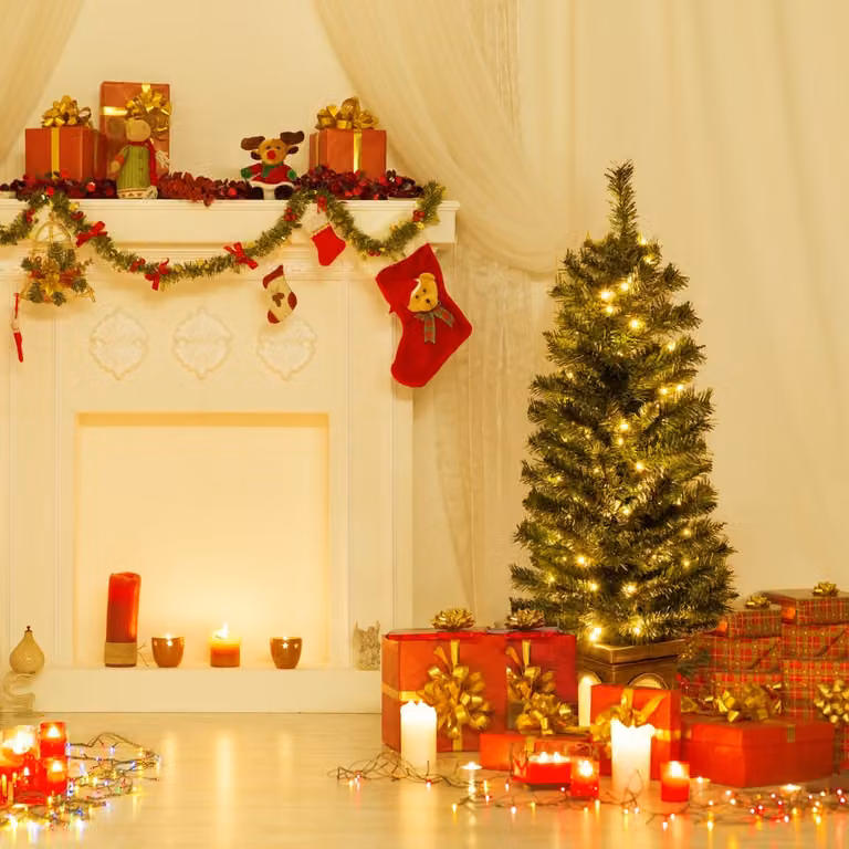 Albero di Natale artificiale Costway verde con 100 luci LED bianco caldo e timer, Altezza: 120 cm