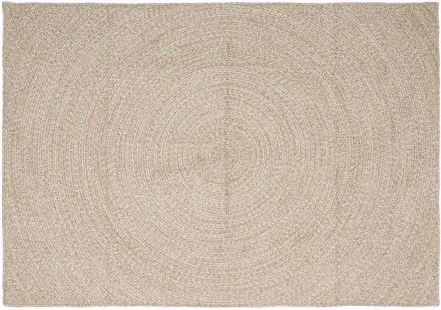 Tappeto rettangolare in juta lavabile vidaXL, beige e bianco, L: 200 cm, P: 290 cm