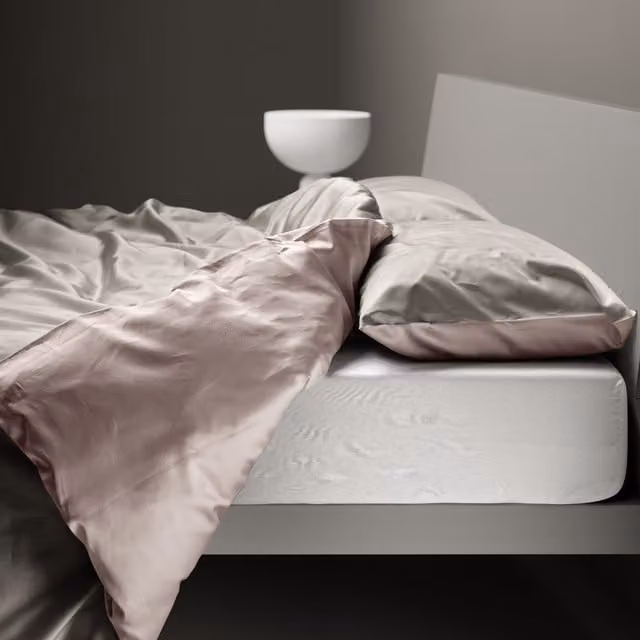 Copripiumino reversibile DaunenStep Oasi Kiss in cotone Mako Satin grigio