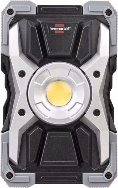 Lampada per proiettore LED Brennenstuhl Serie Rufus 1500 MA da 15W e 1500lm con funzione Powerbank, colore Nero/Argento