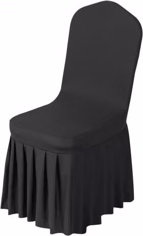 Set di 30 coprisedie VEVOR neri in poliestere e spandex con parte anteriore piatta, lavabili e rimovibili, adatti per matrimoni e ristoranti, L 51 cm x P 45 cm x H 95 cm