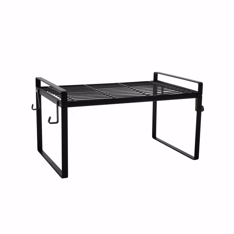 GUSTO CASA Mensola Salvaspazio in Metallo Nera Opaca H 18 x L 33,5 x P 21 cm