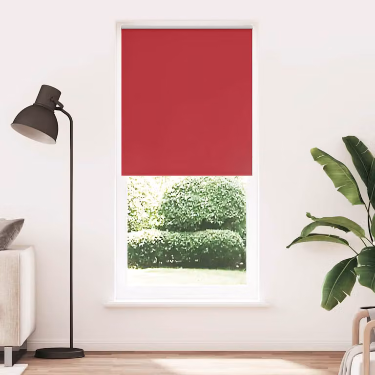 Tenda a rullo oscurante e termoisolante vidaXL in poliestere, colore rosso e argento, L: 100 cm, H: 230 cm