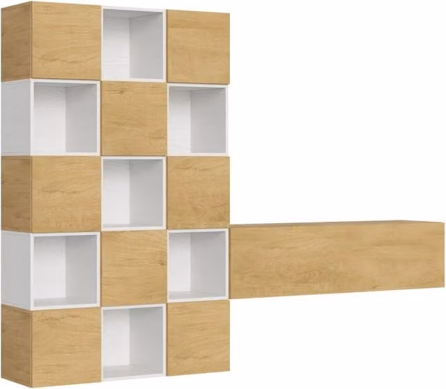 Composizione parete soggiorno moderna Itamoby A101 marrone L: 274 cm, H: 200 cm, P: 39,2 cm