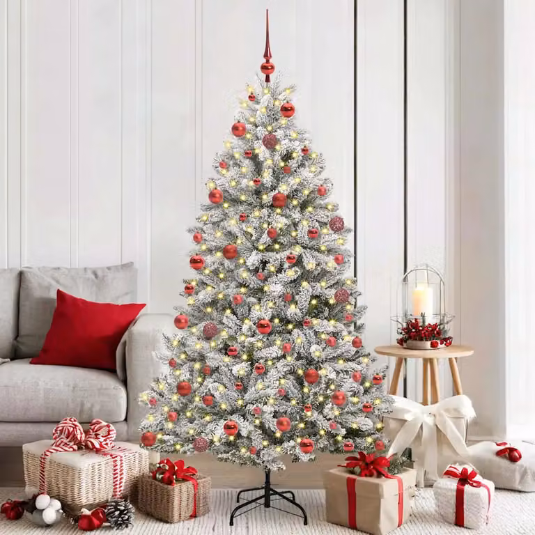 Albero di Natale artificiale verde con LED bianco caldo vidaXL, Altezza: 180 cm