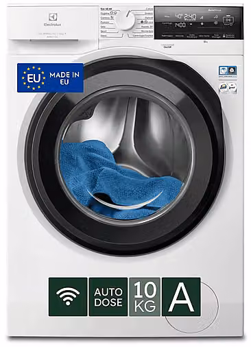 Lavatrice Electrolux EW6F310GQ a caricamento frontale, 10 kg, 1400 rpm, Classe A, Bianco, Profondità: 63,6 cm