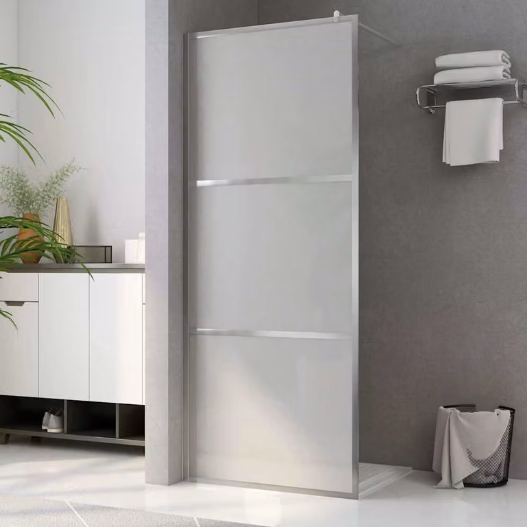 Parete per Doccia Walk-in vidaXL in Vetro Smerigliato ESG, L: 80 cm, H: 195 cm
