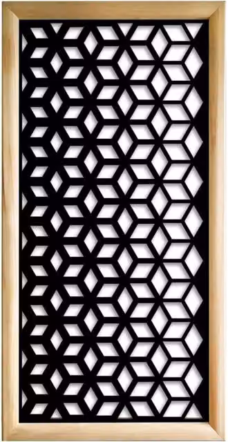 Moduli Decorativi Metamorphosis Signorbit in Legno e PVC, Colore Nero, L/P/H: 73 x 6,4 x 148 cm