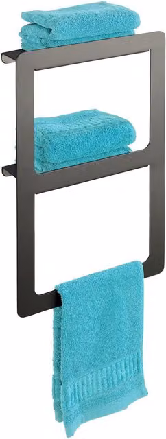 Portasalviette Duo Montella Wenko in metallo antracite da parete L: 44,0 cm, H: 27,0 cm, P: 12,0 cm