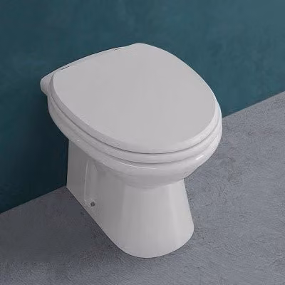 WC singolo tradizionale serie Karla con scarico a pavimento in ceramica bianco L: 39,5 cm, P: 51 cm, H: 36 cm