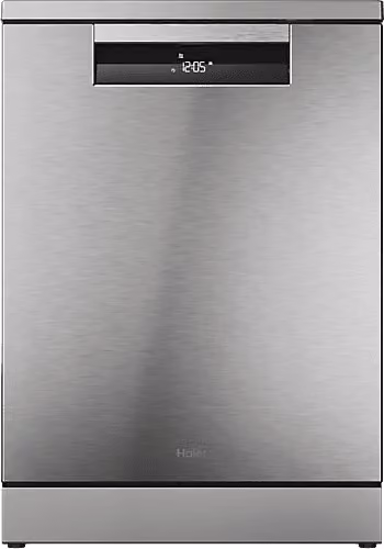 Lavastoviglie a libera installazione Haier XF 6A0M4PDX in Stainless Steel Silver, 10 programmi, Rumorosità 40 dB(A), Consumo acqua 9,5 l, L/P/H: 59,7 x 59,8 x 85 cm