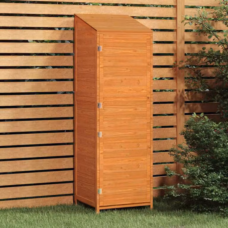 vidaXL Capanno da Giardino in Legno Massello di Abete Marrone L/P/H: 55 x 52 x 174,5 cm