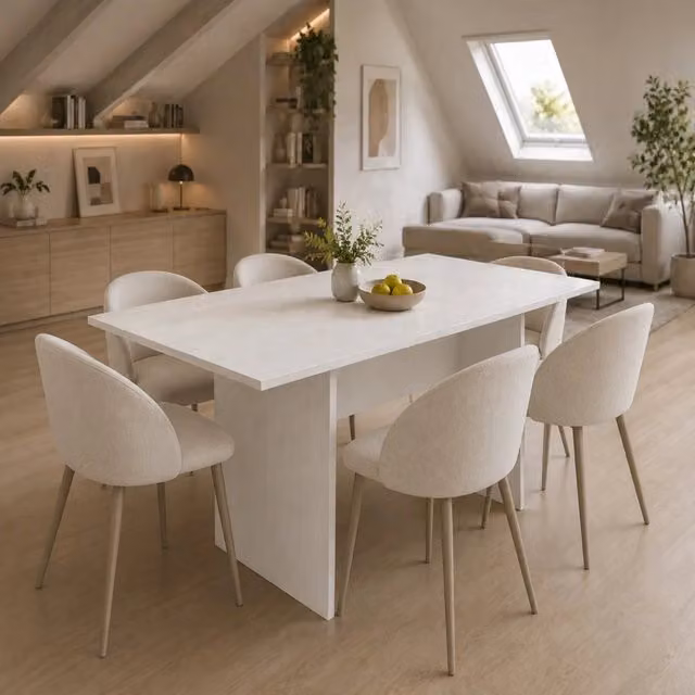 Consolle Allungabile THE WHITE STONE Bianca con Ripiano Portaoggetti, Tavolo Trasformabile a Ribalta e Pieghevole per Cucina, Soggiorno, Ingresso e Sala da Pranzo, L/P/H: 120 x 35/70 x 76 cm