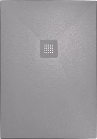 Piatto doccia rettangolare in marmoresina Taco colore grigio finitura pietra estasi LONDRA L 100 x P 75 cm