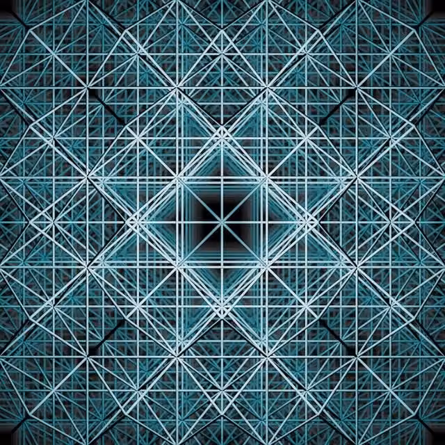 Fotomurale KOMAR Matrix con design geometrico e astratto, Multicolore, L: 368 cm, H: 248 cm