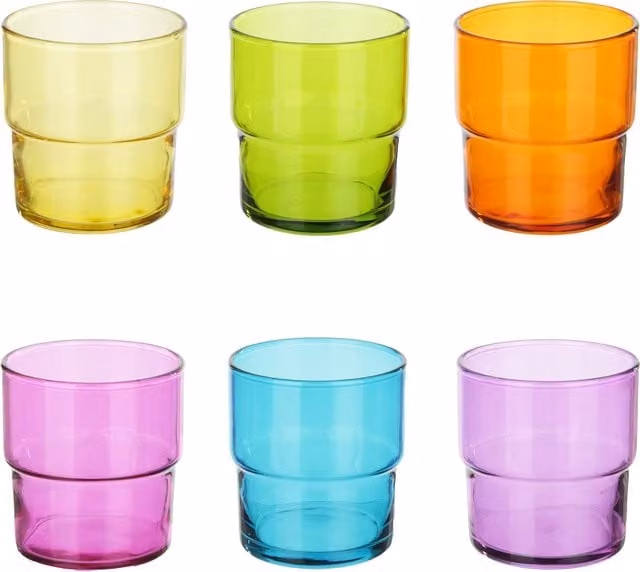 Set di 6 bicchieri da acqua Hill Pasabahce multicolore, 300 ml