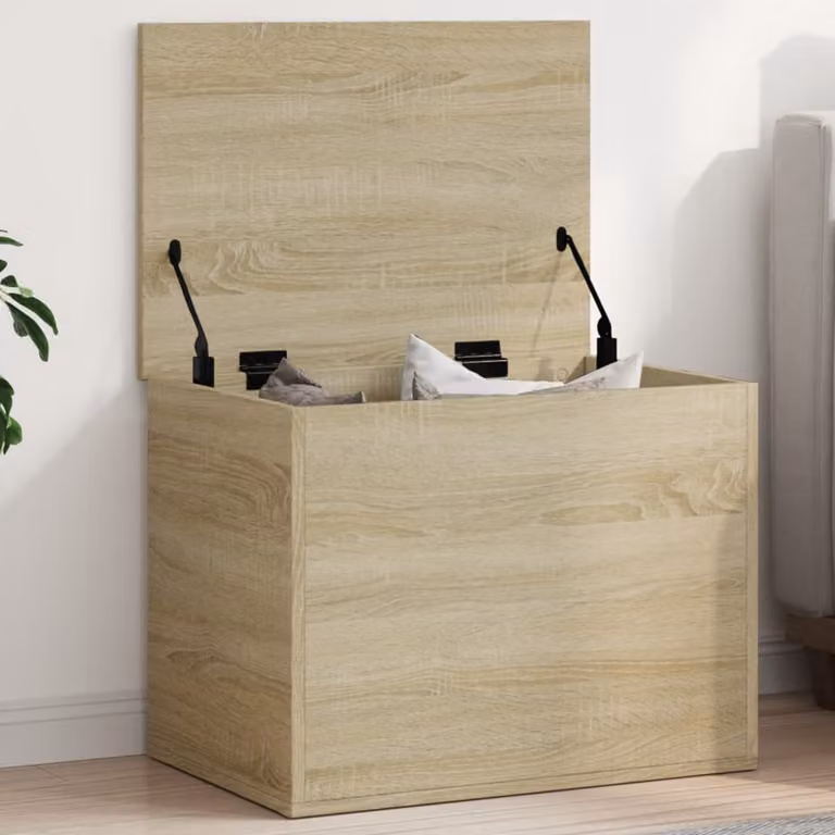 Contenitore vidaXL in legno multistrato color rovere sonoma, L 70 cm x P 40 cm x H 38 cm