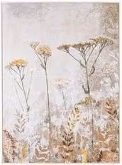 Stampa su tela GALLERY 141 Bizzotto, illustrazione floreale autunnale beige, L: 90 cm x H: 120 cm