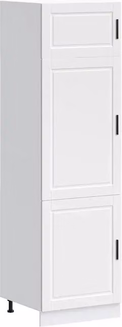 Mobile da cucina alto HELLOSHOP26 bianco opaco con ante a battente e piedini regolabili L/P/H: 60 x 57 x 207 cm
