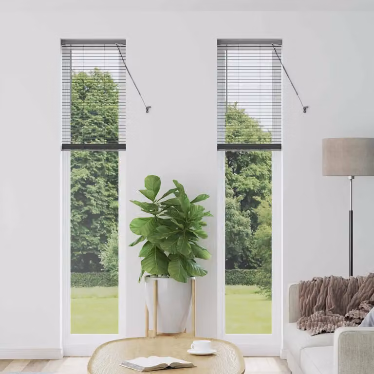 Tenda Veneziana vidaXL in Alluminio Grigio, L: 220 cm, H: 50 cm