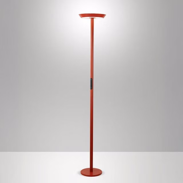 Lampada da terra LED Fabas Luce Fizz con tecnologia dimmable e comando touch in metallo