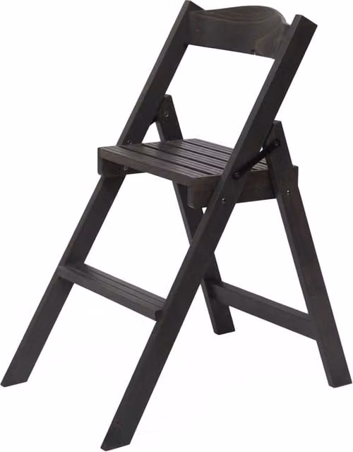 Sedia Scala Pieghevole GIORDANOSHOP in Legno di Faggio Massello Grigio Scuro L: 51 cm, P: 41 cm, H: 75 cm
