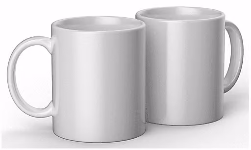 Set di 2 tazze in ceramica bianca Cricut da 354 ml