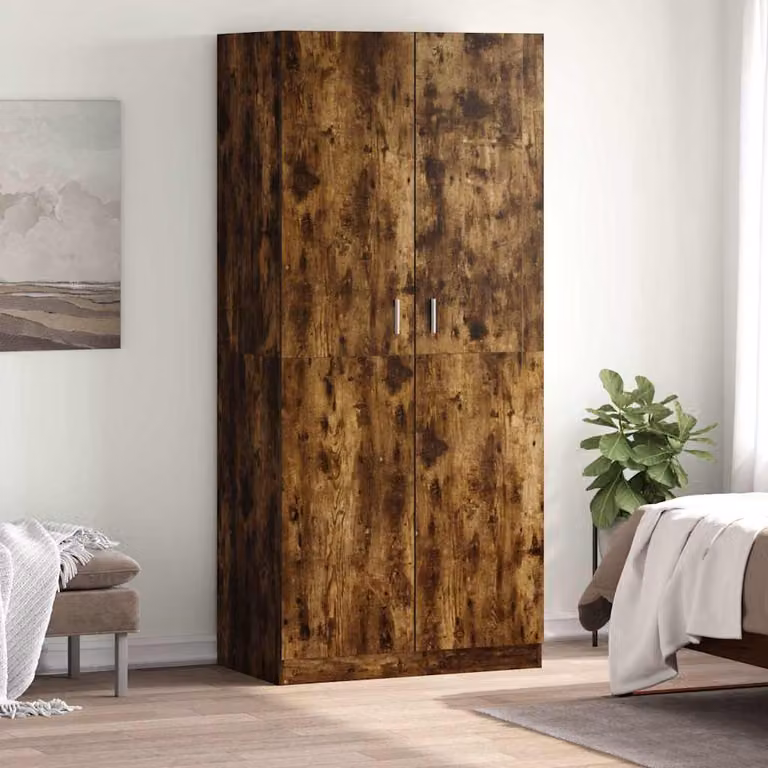 vidaXL Armadio Moderno in Rovere Marrone con Ante a Battente, L/P/H: 90 x 52 x 200 cm