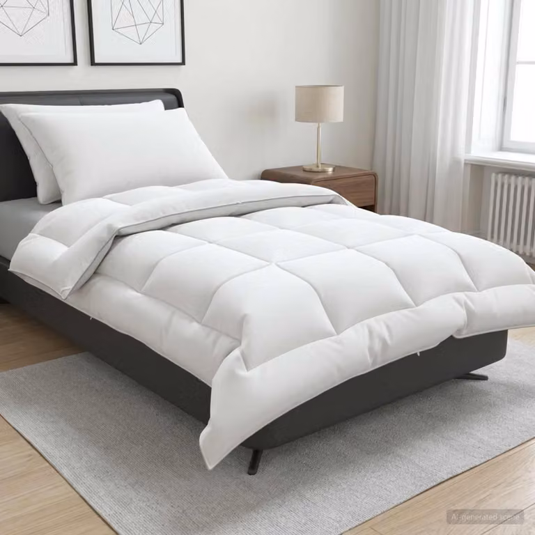 Set di piumone e cuscini 3 pz vidaXL 4 stagioni bianco 155x220 cm