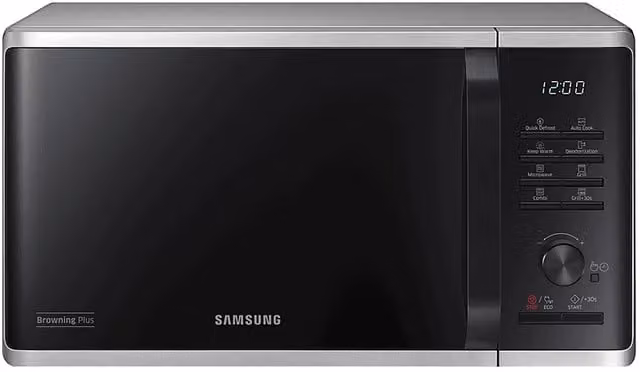Forno microonde combinato Samsung con funzione grill, capacità 23 l, potenza microonde 800 W e potenza grill 1100 W, colore Silver