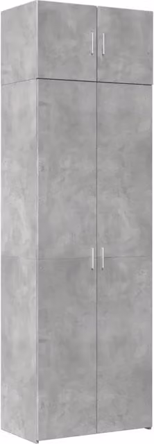 Mobile contenitore a colonna moderno HELLOSHOP26 in legno composito grigio opaco L: 70 cm, P: 42,5 cm, H: 225 cm