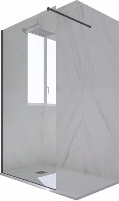 Parete doccia Walk-in FORTE Kolors con vetro trasparente e profilo antracite L: 90 cm, H: 200 cm