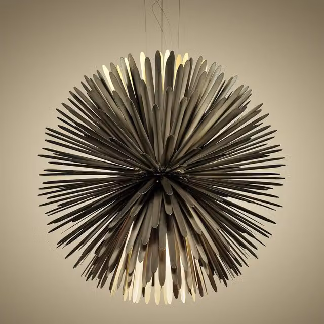 Lampada a sospensione Foscarini Sun-Light of Love in metallo con LED dimmabile e tecnologia Casambi, disponibile in bianco e oro/ottone