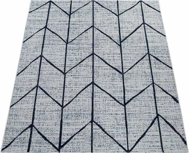 Tappeto Katrina bianco per interni ed esterni, stile etnico e scandinavo, L: 230 cm x P: 160 cm