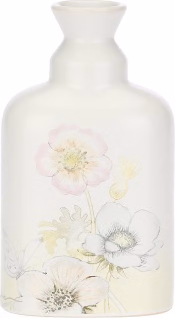 Diffusore di fragranza a bastoncini THUN Bloom, campana profumatore in ceramica bianca con profumazione floreale primaverile