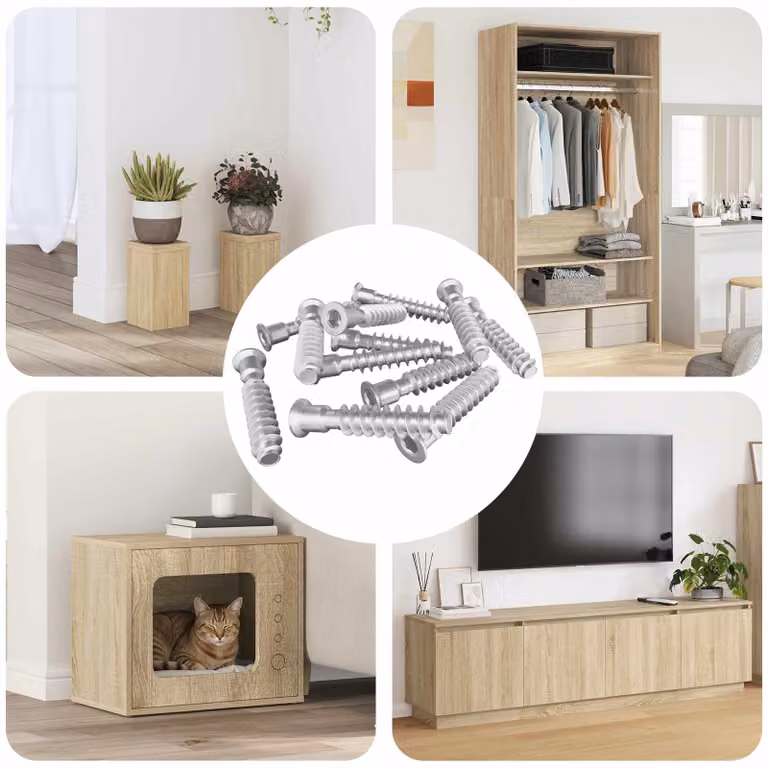 Set di 2900 viti a testa cilindrica con esagono vidaXL in acciaio zincato argento