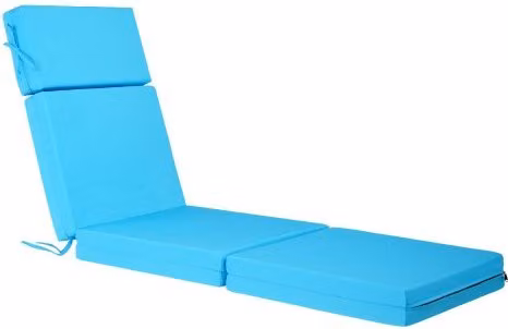 Set di 2 cuscini per chaise longue VEVOR impermeabili e resistenti allo sbiadimento, colore verde acqua, L 182,9 x P 53,3 x H 7,6 cm