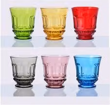 Set di 6 bicchieri per acqua in vetro ROYAL COLORS multicolore YDF23146