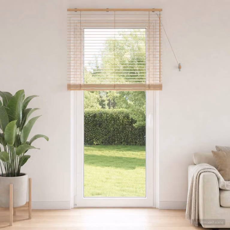vidaXL Tenda Veneziana Effetto Quercia, Colore Marrone, L 100 cm x H 250 cm, Lamelle 35 mm