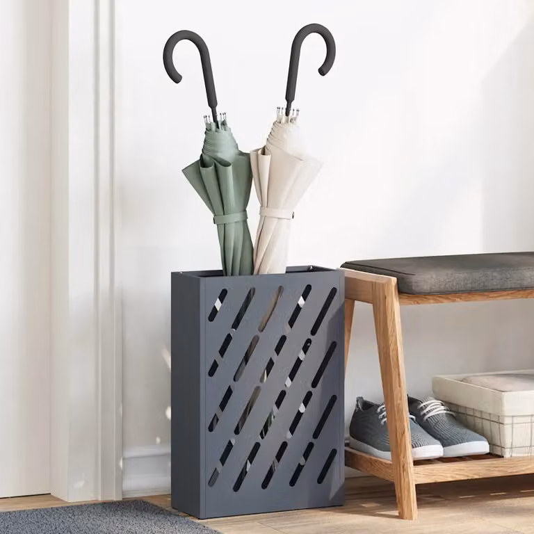 Stand per ombrelli da pioggia vidaXL in acciaio colore antracite L/P/H: 28 x 12 x 41 cm