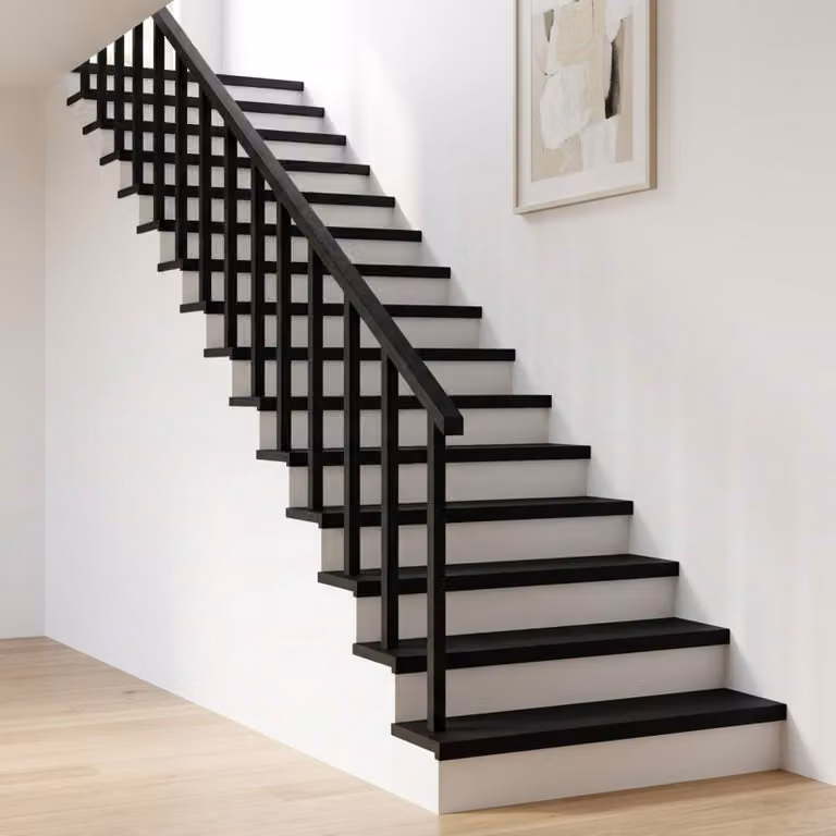 Set di 20 tappeti per scale vidaXL moderni, colore nero, L 80 x P 30 x H 2 cm