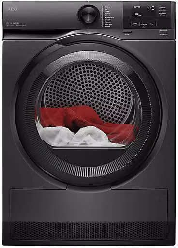 Asciugatrice a pompa di calore AEG TR7HG18B, capacità 8 kg, Nero, Classe C, Profondità: 63,8 cm