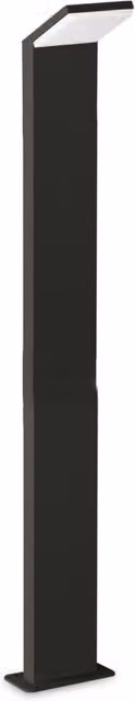 Piantana da terra moderna IDEAL LUX in alluminio nero con LED da 9W, luce bianca calda 3000K e sensore di movimento, protezione IP54 per giardino