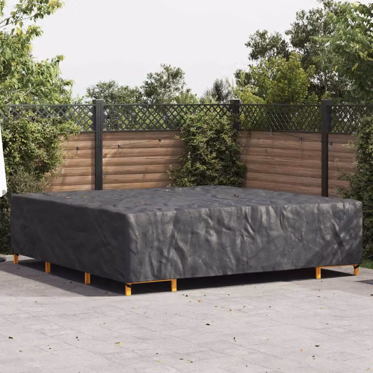 Copertura per mobili vidaXL impermeabile, colore nero, L: 300 cm, P: 300 cm, H: 70 cm