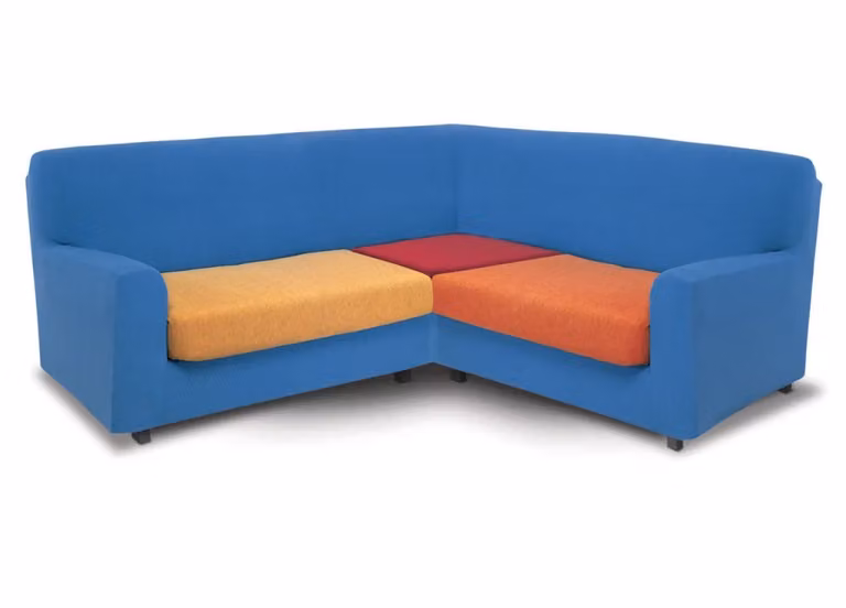Copridivano Angolare Elasticizzato Biancheriaweb Modello New York L.T - 5 Posti - Azzurro