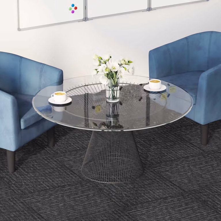 vidaXL Piastrelle per Tappeto Moderne in Polipropilene, Grigio, L/P: 50 x 50 cm, Confezione da 36 pz